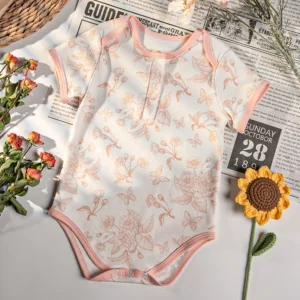 Baby Girl Modal Floral Bodysuits-Main