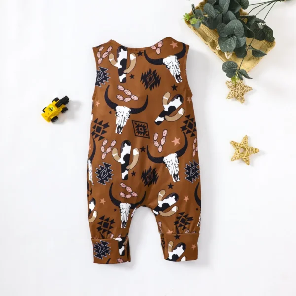 Jumpsuit Sleeveless Button Romper Infant Summer Cloth-Main