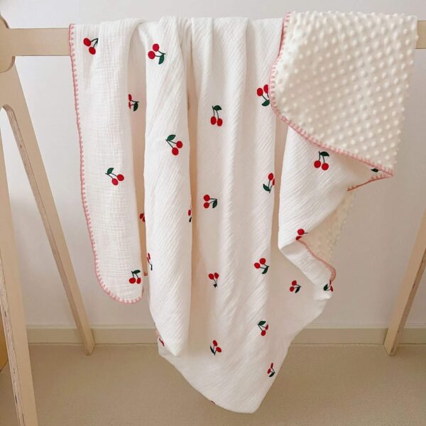 Baby Minky Blanket for Unisex Boys Girls Bear Bunny Star Moon Mus-1