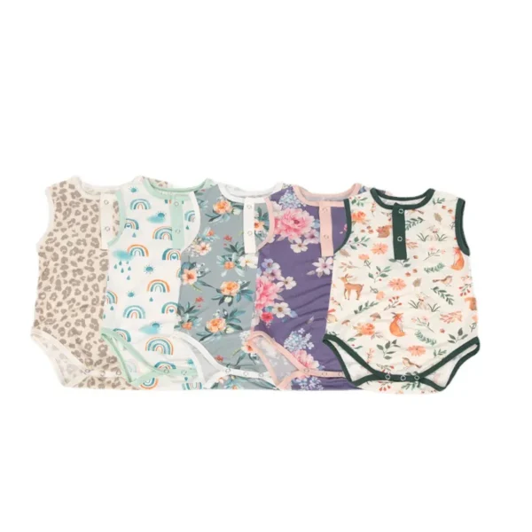 Bamboo Lycra Knit Soft Romper Pajamas-1