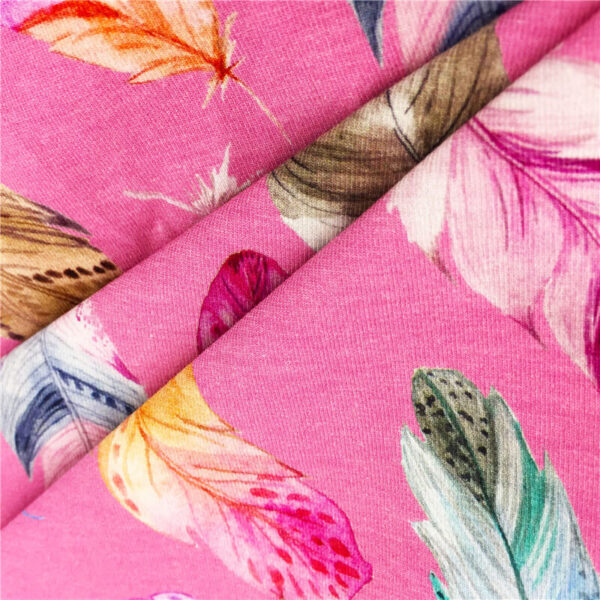 CL270 Custom Printed Heavier Cotton Lycra Knit Fabric-3