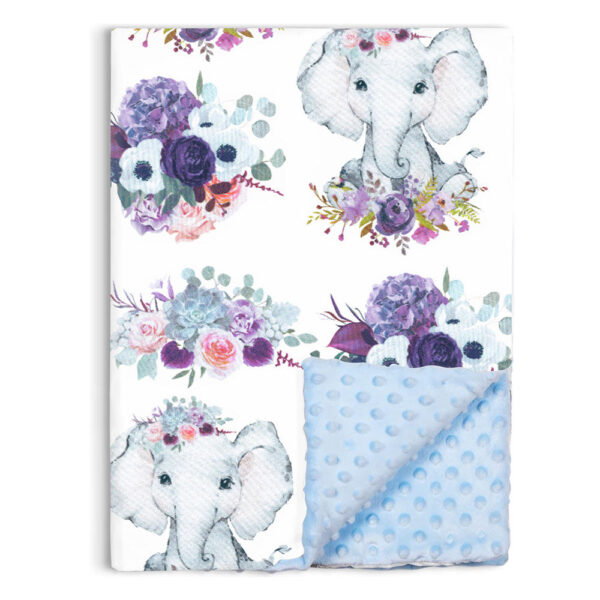 Custom Sublimation Cartoon Animal Baby Minky Dots Velvet Blanket-1