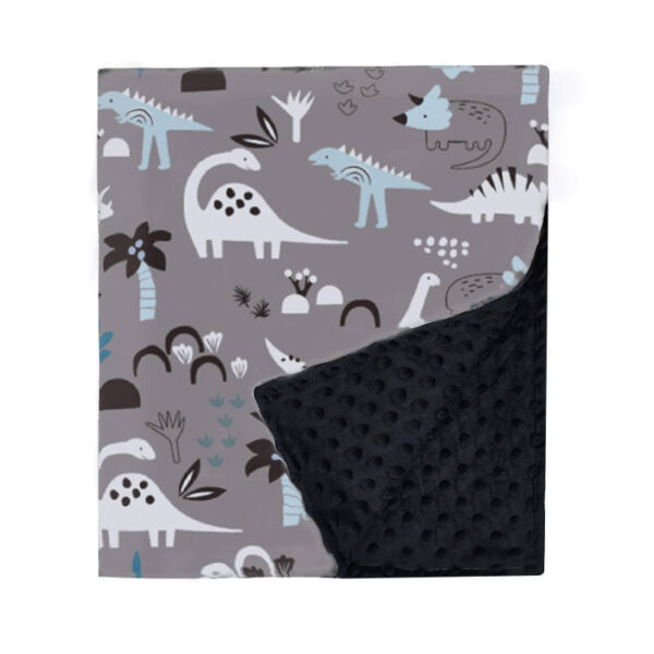 Custom Sublimation Cartoon Animal Baby Minky Dots Velvet Blanket-2
