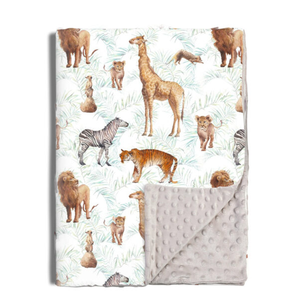 Custom Sublimation Cartoon Animal Baby Minky Dots Velvet Blanket-3