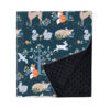 R016 Baby Blanket for Boys Girls Soft Plush Minky Blanket with Double Layer Dotted Backing