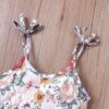 G024 Infant Newborn Baby Girl Floral Romper