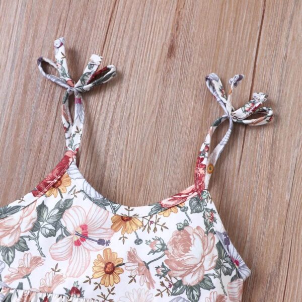 G024 Infant Newborn Baby Girl Floral Romper