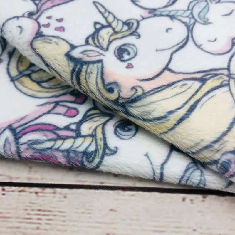 Baby blanket made from ultra soft minky fabric