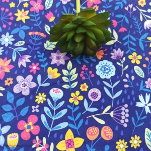 Custom printed cotton twill fabric with floral design