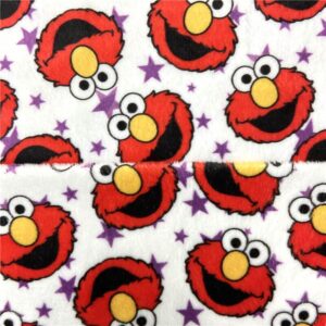 Custom printed minky fabric with floral design