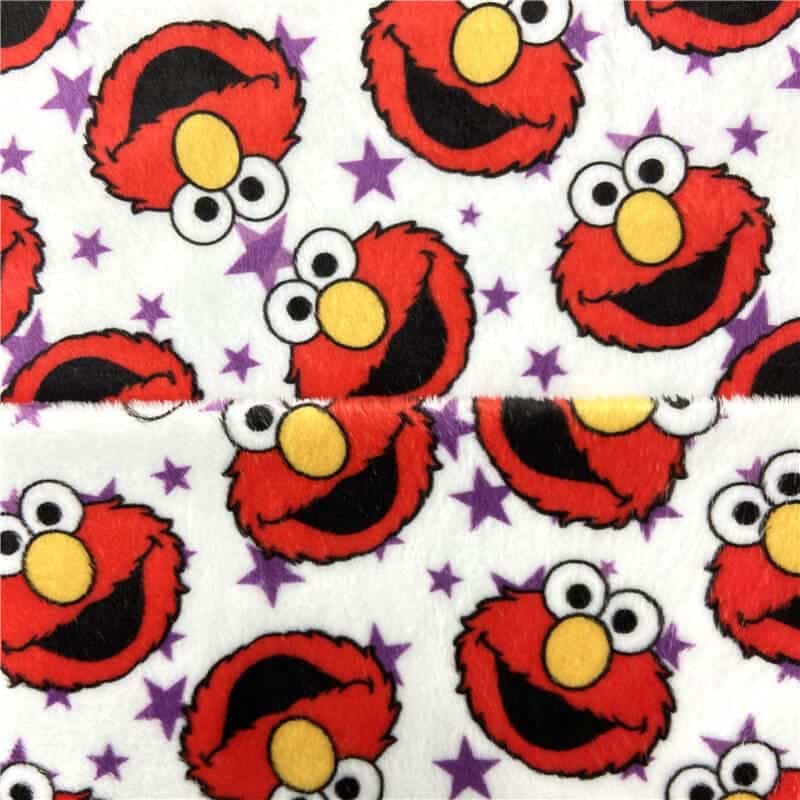 Custom printed minky fabric with floral design
