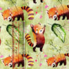Custom printed terry fabric with floral pattern