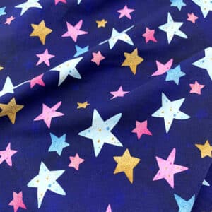 Roll of cotton french terry fabric ready for sewing