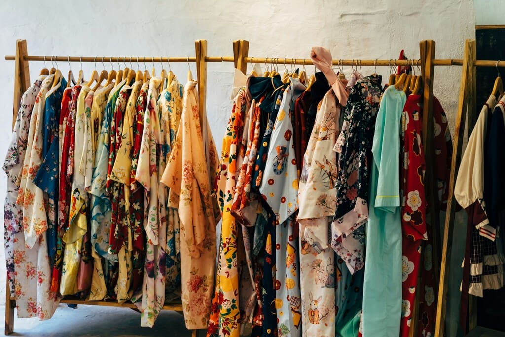 Finished garments using custom printed fabrics