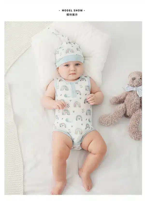 G020 Bamboo Lycra Knit Soft Romper Pajamas