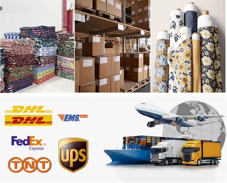 Courier delivering fabric box