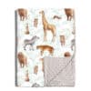 R016 Baby Blanket for Boys Girls Soft Plush Minky Blanket with Double Layer Dotted Backing