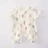 Double Layer Yarn Baby Jumpsuit soft cotton infant romper