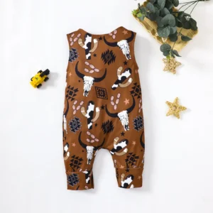 Jumpsuit Sleeveless Button Romper Infant Summer Cloth