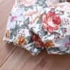 G024 Infant Newborn Baby Girl Floral Romper