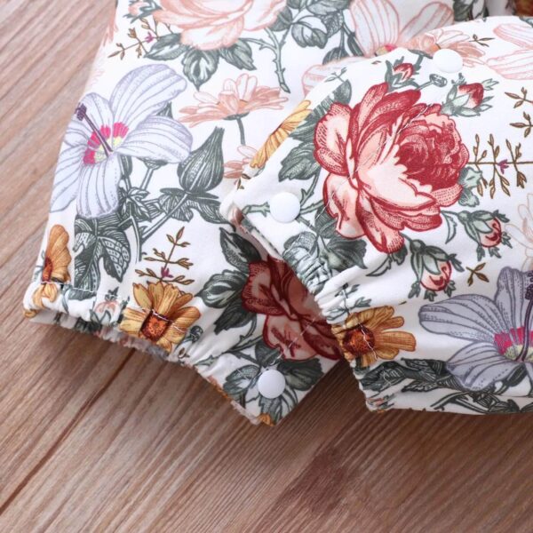 G024 Infant Newborn Baby Girl Floral Romper