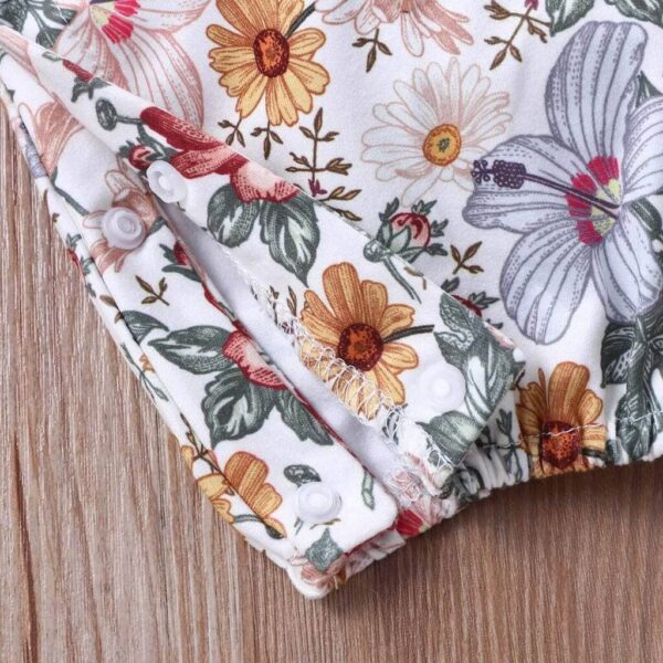 custom-fabric-options-for-baby-romper-cotton-jersey G024 Infant Newborn Baby Girl Floral Romper