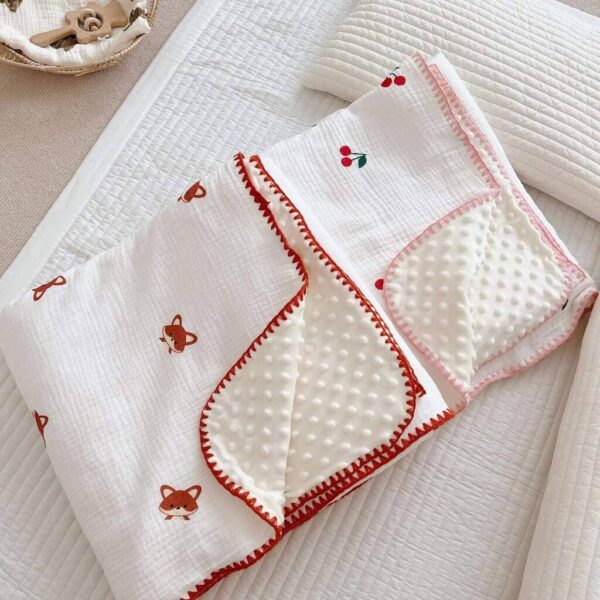 custom-printed-baby-minky-muslin-blanket custom printed minky muslin baby blanket for infants