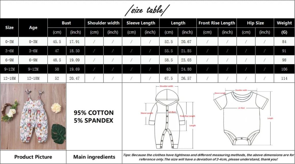 Infant Newborn Baby Girl Floral Romper