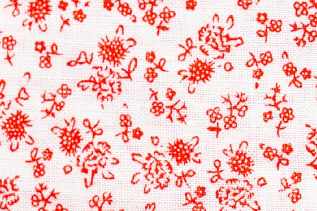 Close-up of digitally printed fabric texture