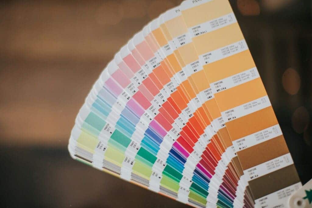 designer checking fabric color accuracy
