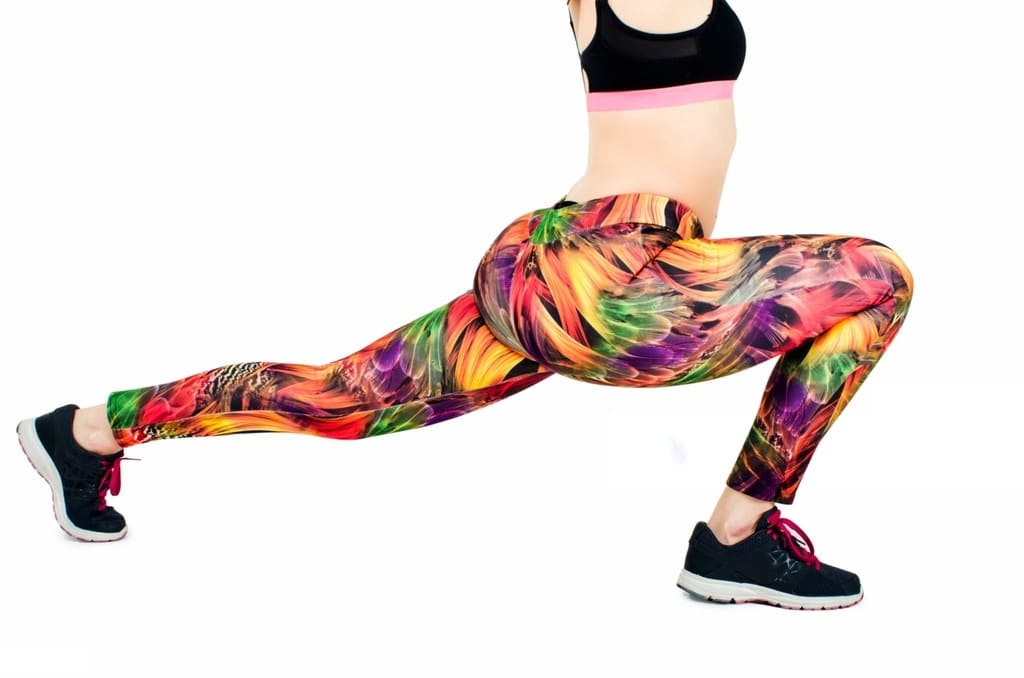 Activewear made from polyester and spandex blend