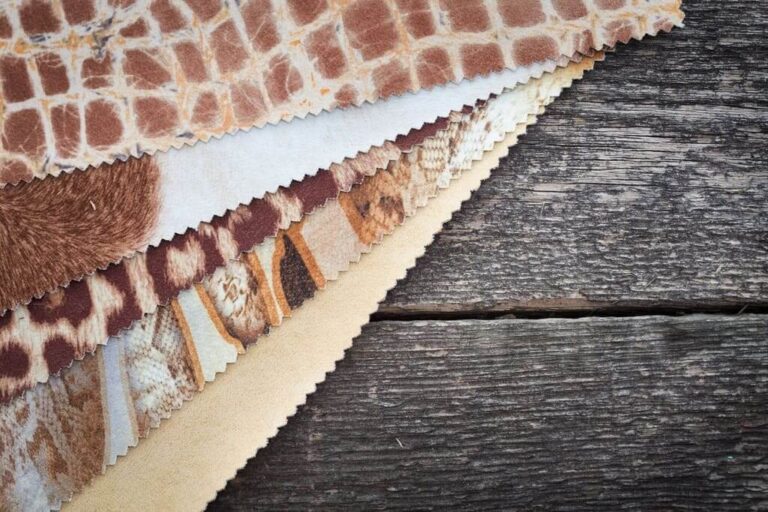 Printed faux leather and printed vinyl fabric with custom patterns for fashion and upholstery applications