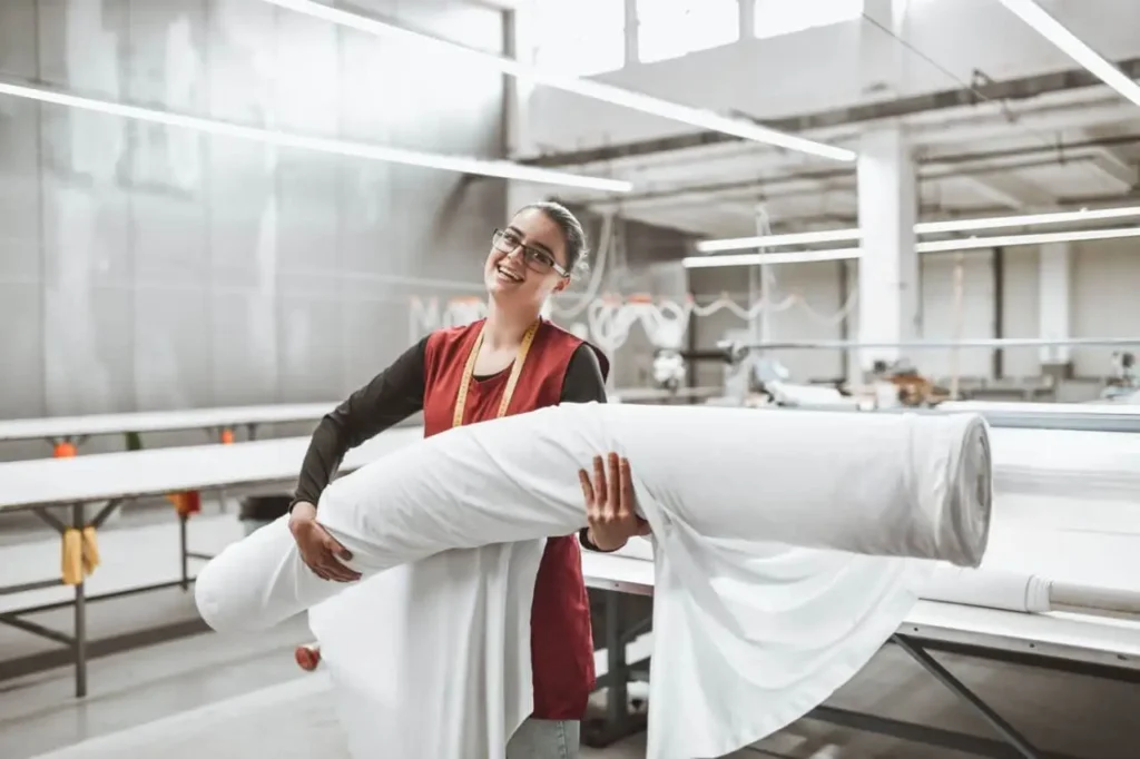 Linen fabric texture made from natural flax fibers