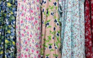 rayon challis fabric texture showing soft drape and lightweight feel