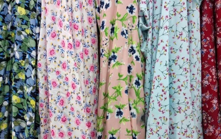 rayon challis fabric texture showing soft drape and lightweight feel