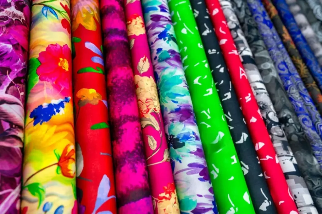 Example of rayon fabric used in digital printing with soft color results