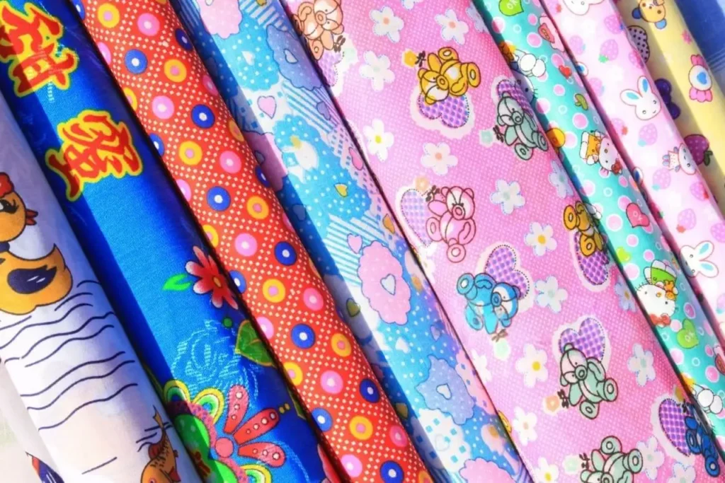 Custom PUL fabric printing process on waterproof fabric by the yard