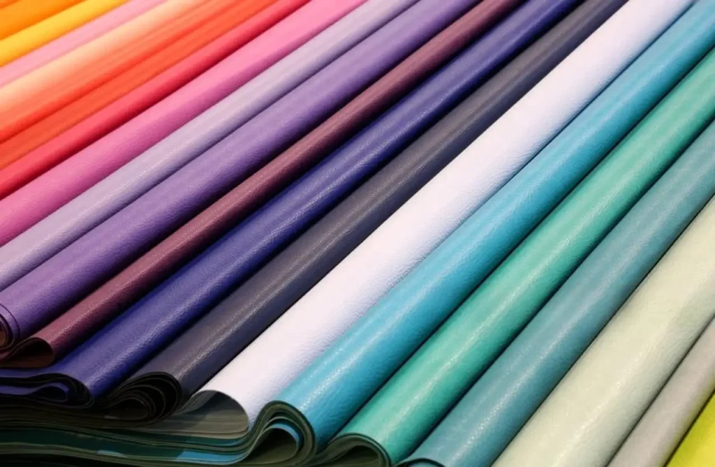 Close-up of soft printable faux leather fabric texture