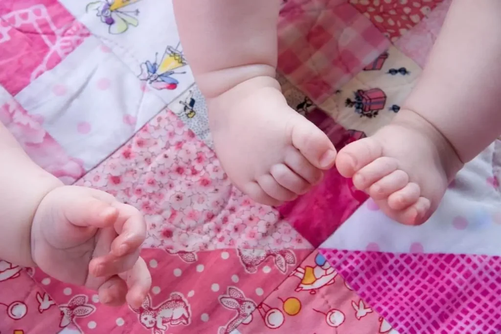 Flannel fabric for quilting baby blanket project