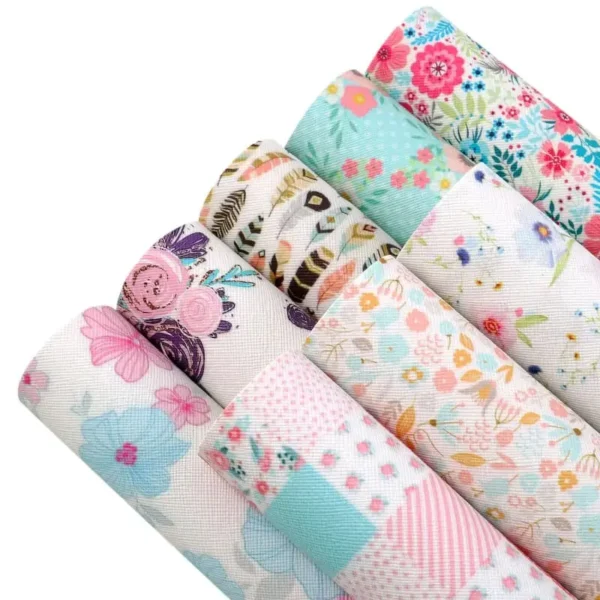 Custom printed Pin Grain Vinyl Fabric with vibrant designs and logos