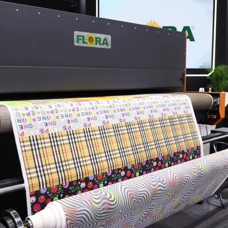 Pin Grain Vinyl Fabric during the custom printing process