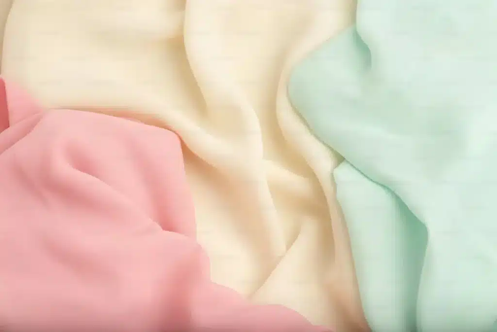 Close-up of Rayon Challis fabric showcasing its soft, silky texture