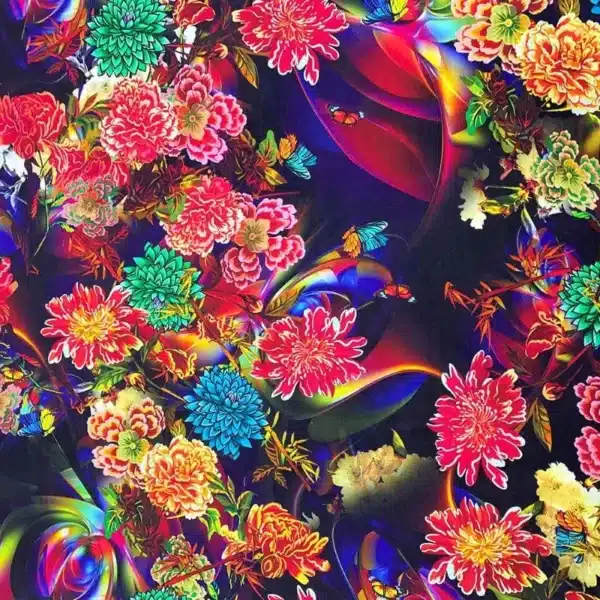 custom-printed-organic-cotton-poplin Custom printed Organic Cotton Poplin fabric showcasing a vibrant design