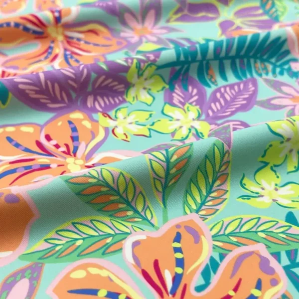 Custom-designed swimwear made with SPF50+ swim fabric for sun protection