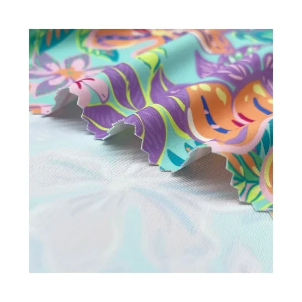 Eco-friendly SPF50+ swim fabric made with sustainable materials for custom swimwear