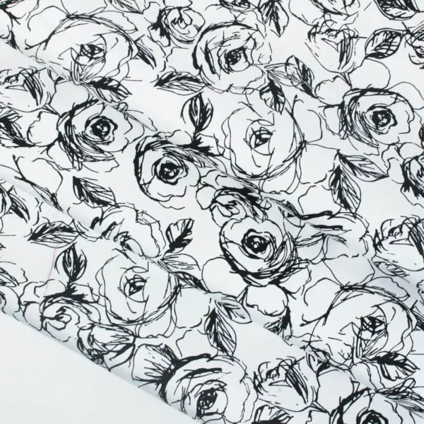 Close-up of Stretch Cotton Sateen fabric showing smooth sheen and texture