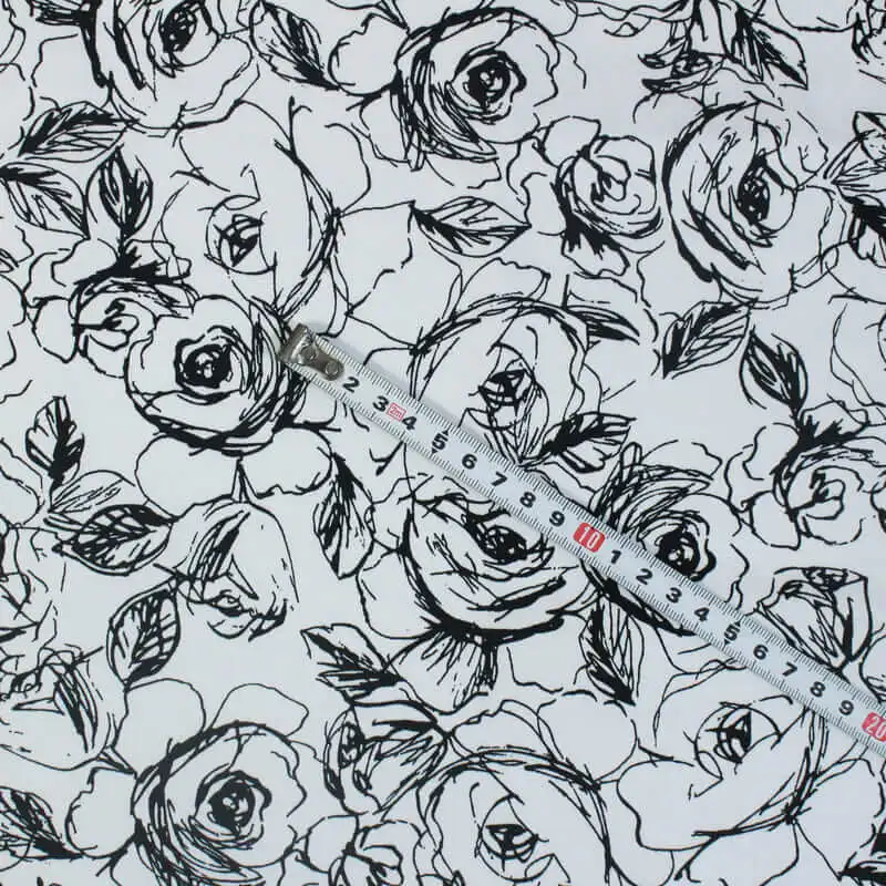 Custom printing on Stretch Cotton Sateen fabric showcasing vibrant designs