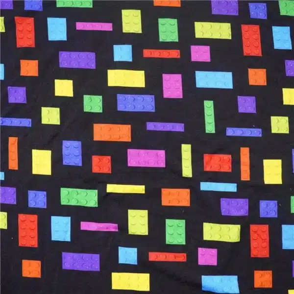 Custom printed Bamboo Cotton French Terry fabric used for creating unique clothing designs