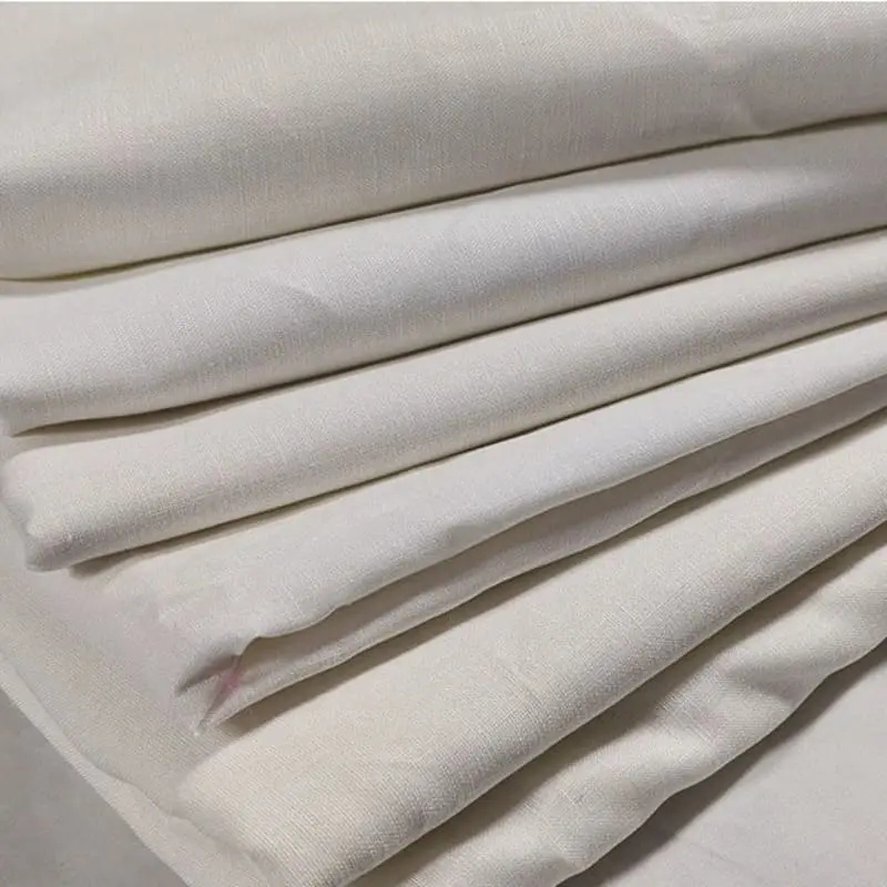 Roll of Linen Cotton fabric ready for custom printing