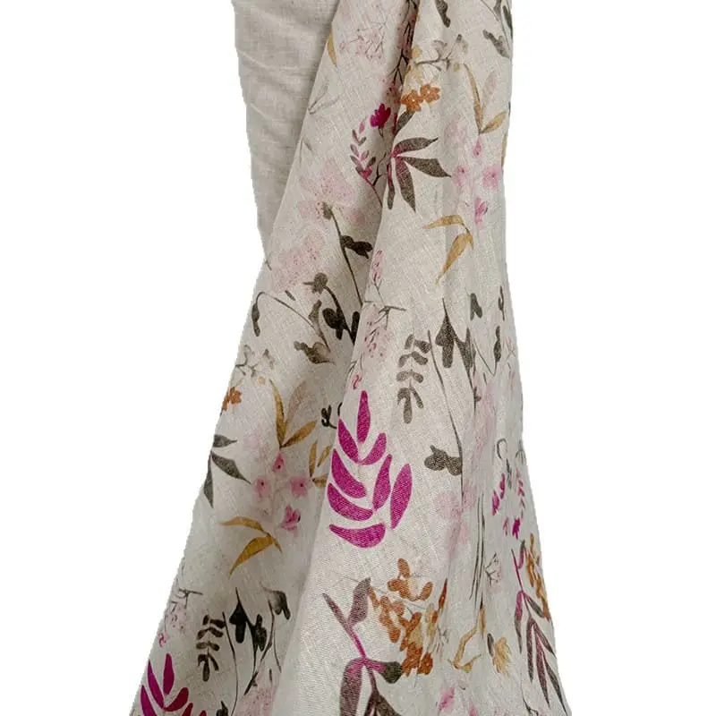 Linen Woven Fabric used for making summer shirts and dresses